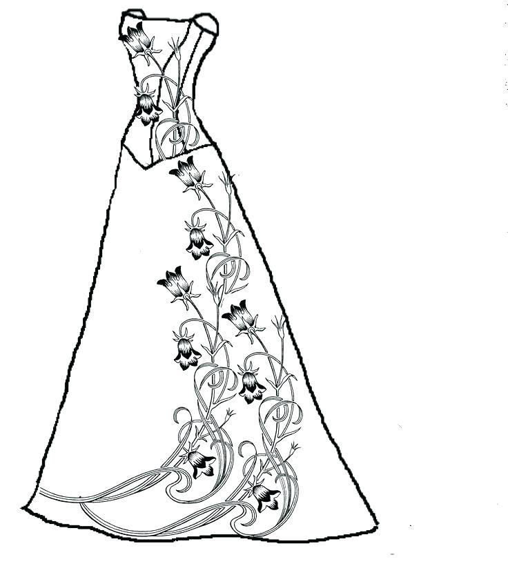 Pretty Dresses Coloring Pages At Getdrawings Free Download