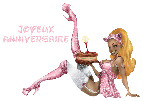 Gif Scintillant Femme Blonde Sexy Joyeux Anniversaire Le Monde Des Gifs