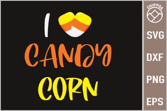 Illustration Free I Love Candy Corn SVG PNG DXF EPS Cut File Compatible with Silhouette, Cricut and other cutting machines.