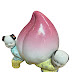 Vintage Chinese Hand-Painted Figurine 3 Boys w/ Longevity Peach
