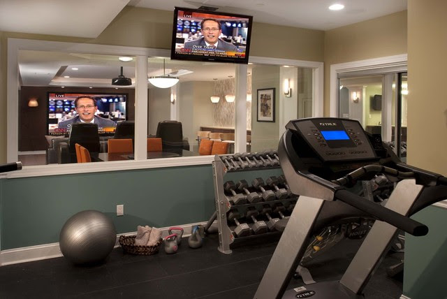 Contemporary Family Entertainment - contemporary - home gym ...