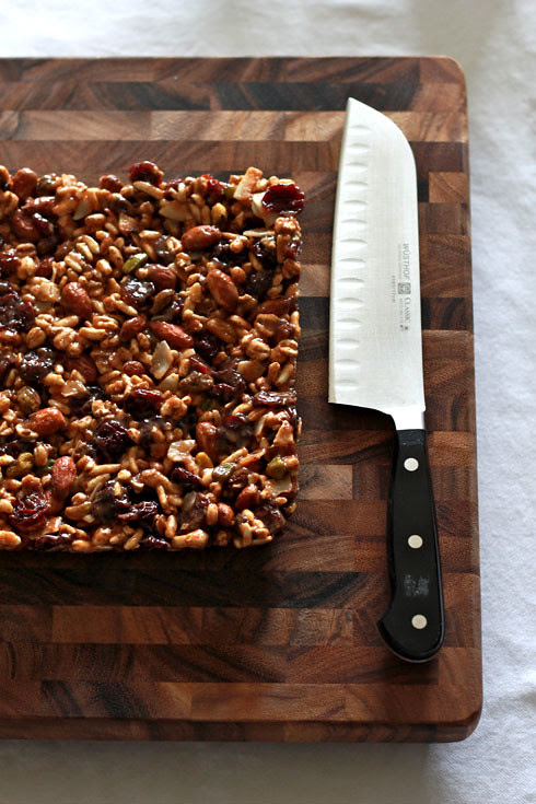 cherry, pistachio & coconut breakfast bars