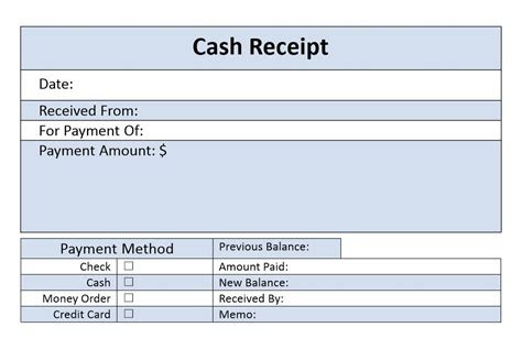  cash register receipt template free printable