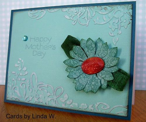 Happy Mothers Day blue flower