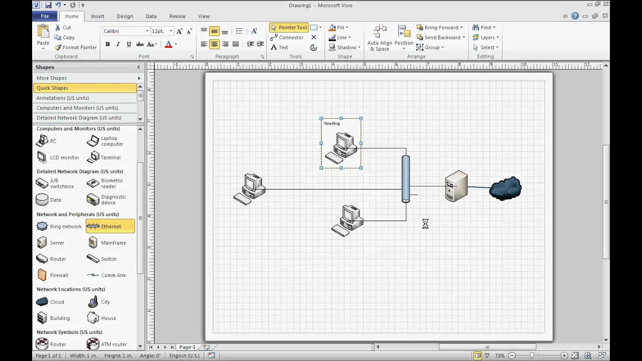 diagram for network lan basic  YouTube Microsoft  Visio diagram network 2010