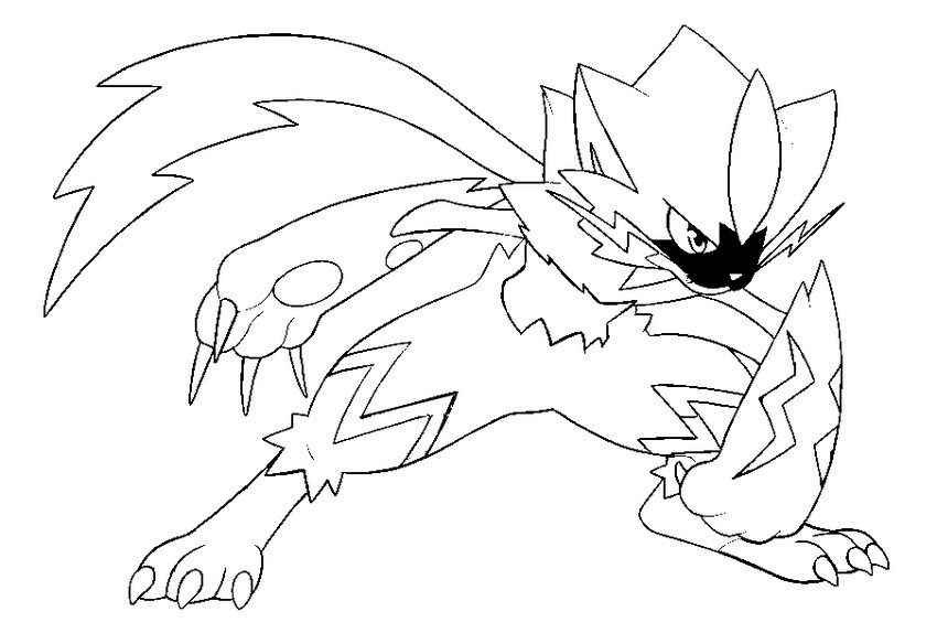 Coloring Page Pokemon Ultra Sun And Ultra Moon Zeraora 7 All sun and moon pokemon.