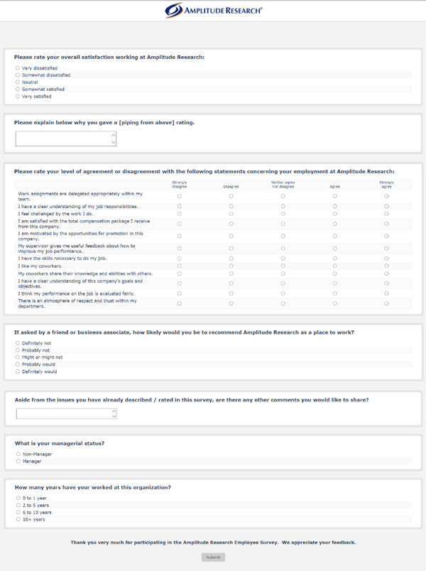 Job Satisfaction Survey Questions