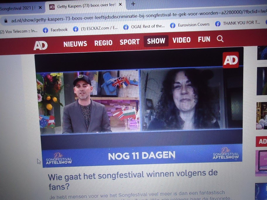 KATJA ZWART in a feature about Eurovision 2021 in ...