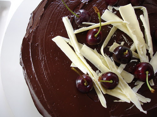 Three tier chocolate cake