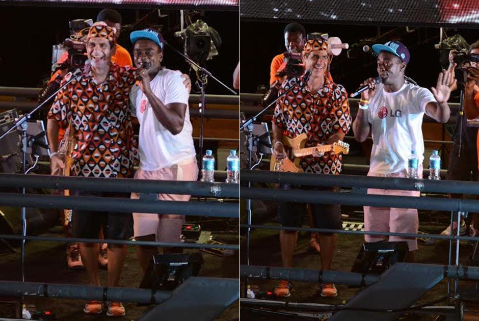 O Ásia de Águia recebeu o Seu Jorge no trio