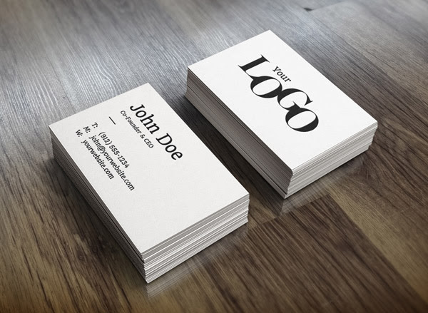 Realista Card Maqueta de negocios