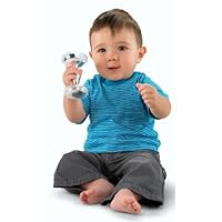 Fisher-Price Baby's First Silver Dumbbell Rattle