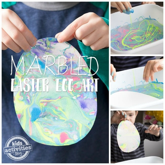 Marbled Easter Egg Art