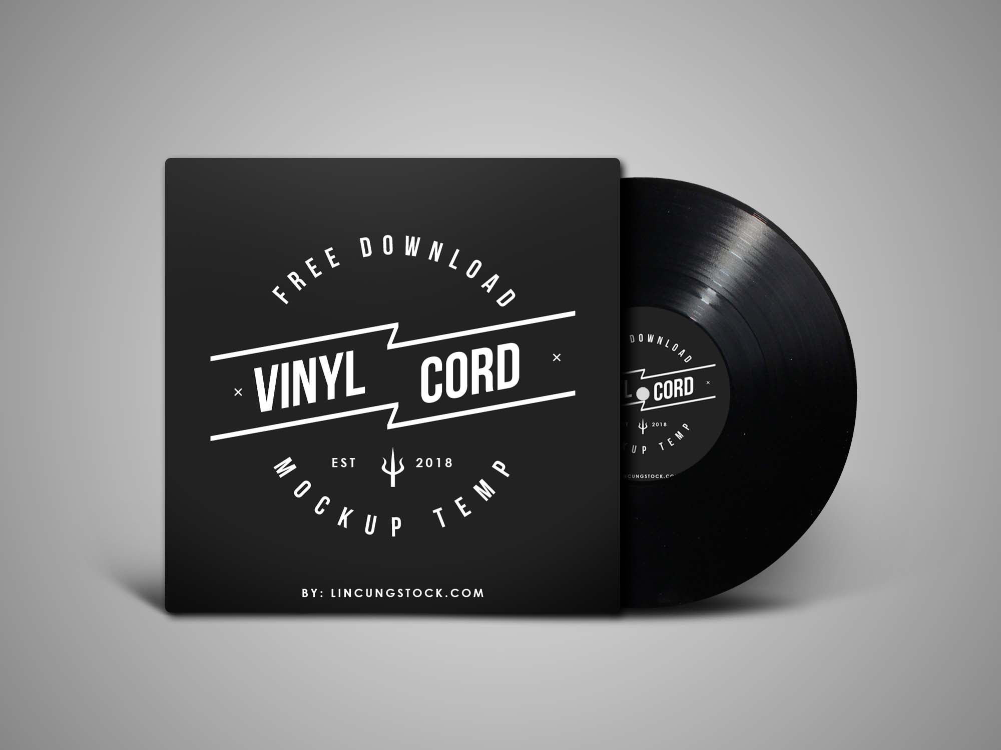 Download Free Simple Vinyl Record Mockup Psd