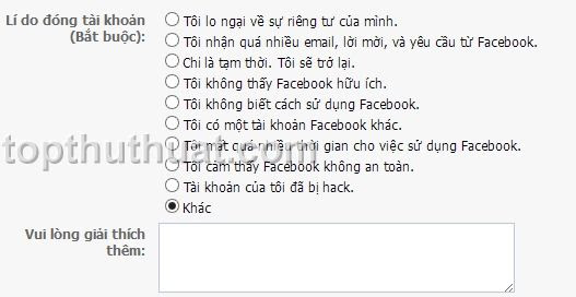 khoa tai khoan facebook