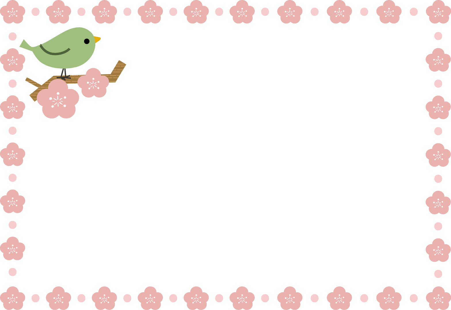 春のイラスト 無料イラスト素材 梅 うぐいす