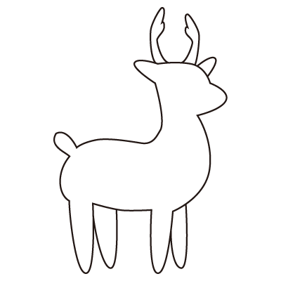 鹿の無料イラスト素材 無料イラスト素材 登録不要 うさくーのイラストぱーく