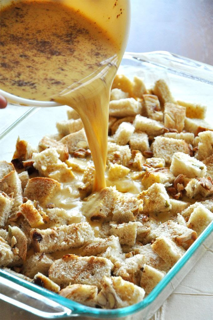 Pumpkin french toast bake! Thanksgiving morning...