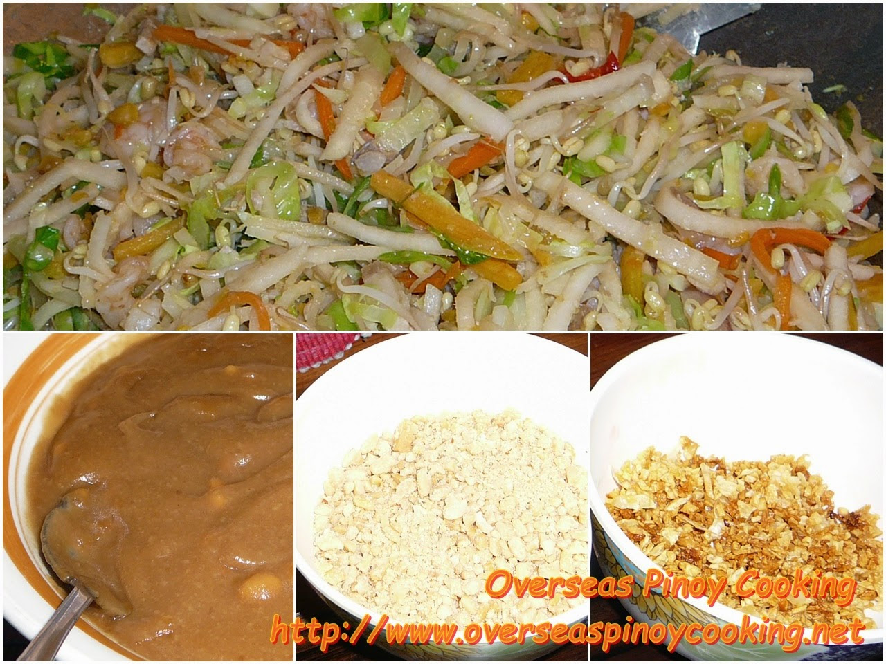 Lumpiang Hubad, Naked Spring Rolls - Peanut Sauce and Toppings