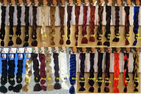  xpression braiding hair color chart colorxml