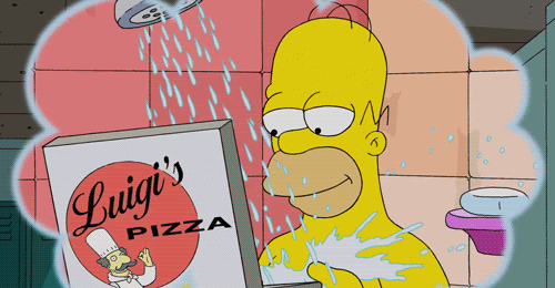 eat in shower