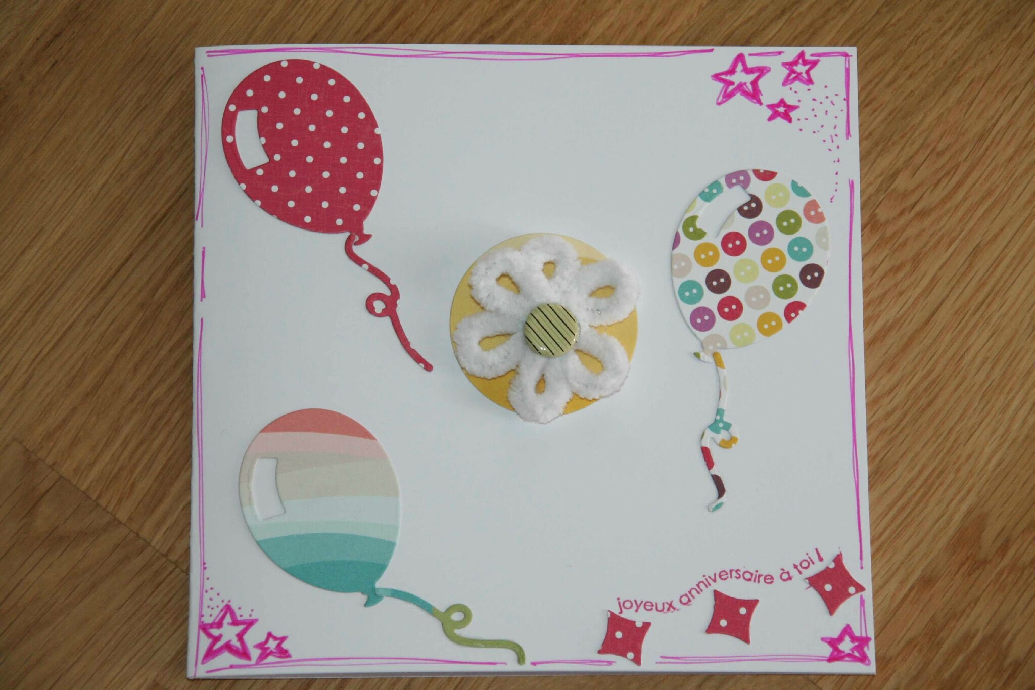 Scrapbooking Carte Anniversaire 1 An