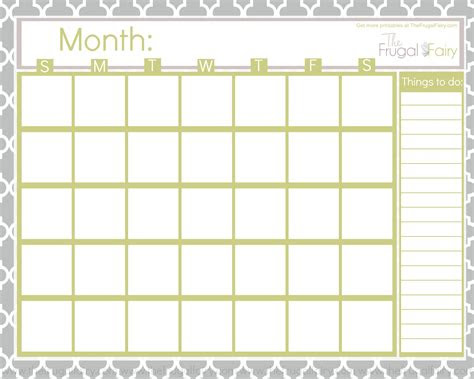  free blank printable calendar