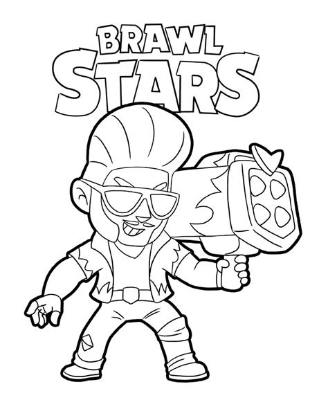 kleurplaat brawl stars brawl stars coloring brawl stars supercell