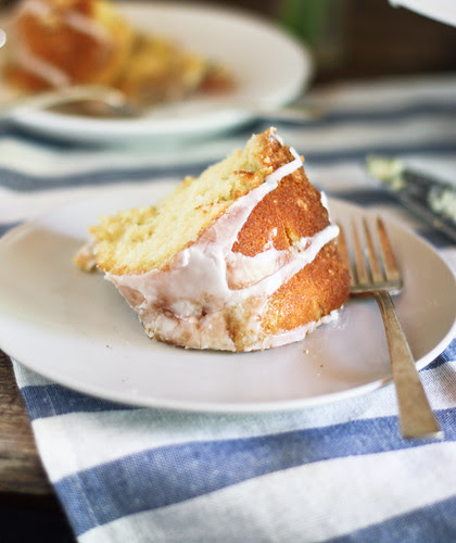 rhubarb lemon buttermilk cake