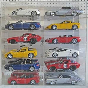Amazon.com: Model Car Display Case 12 Compartment 1:18 ...