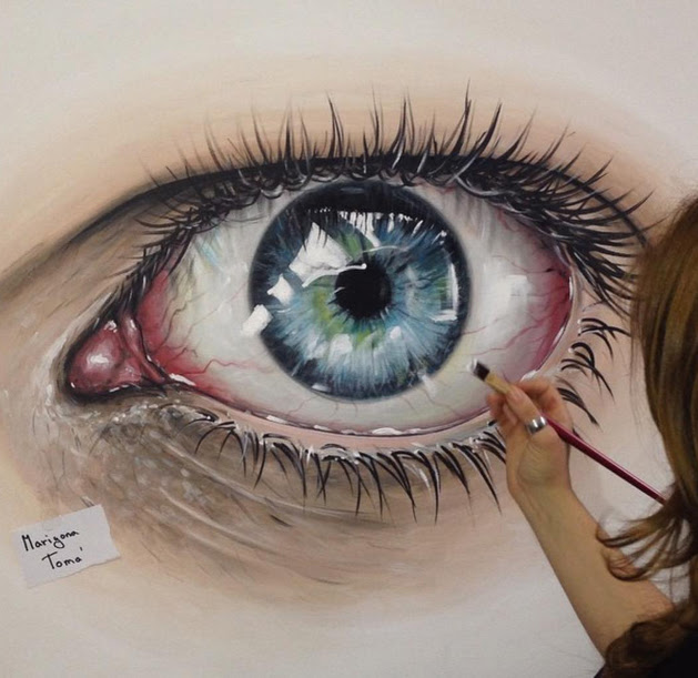Reaslitic eye painting by MarigonaToma