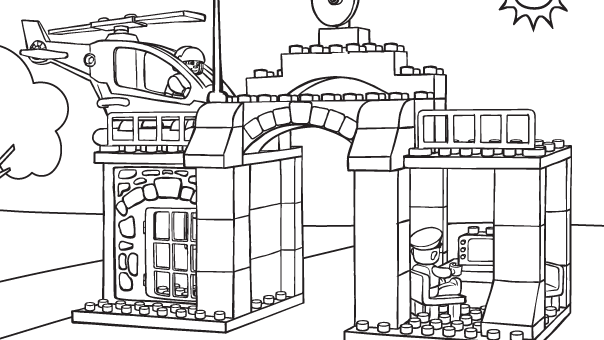 Police coloring page for boys print for free