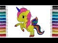 Gambar Unicorn Lucu Untuk Mewarnai