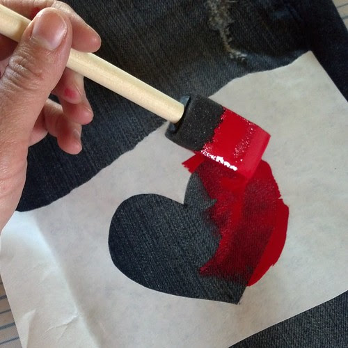 Heart jeans project (A Beautiful Mess)
