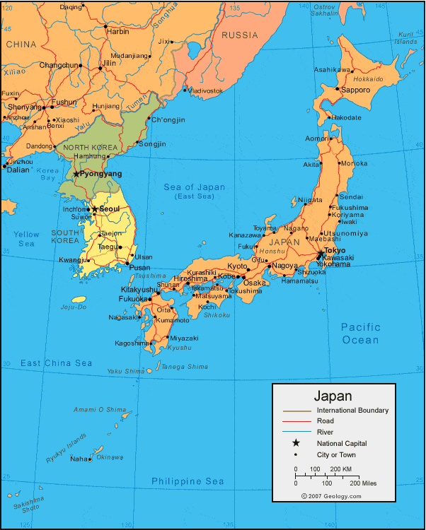 Japan Map and Satellite Image Japan Map and Satellite Image