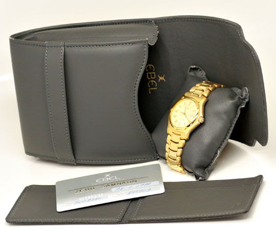 Originalfoto EBEL 1911 HERRENUHR GELBGOLD AUTOMATIK 13.500€ NEUZUST.