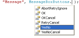 The button options