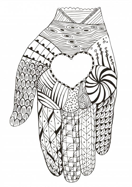 Download Love in Your Hands Coloring Page - KidsPressMagazine.com