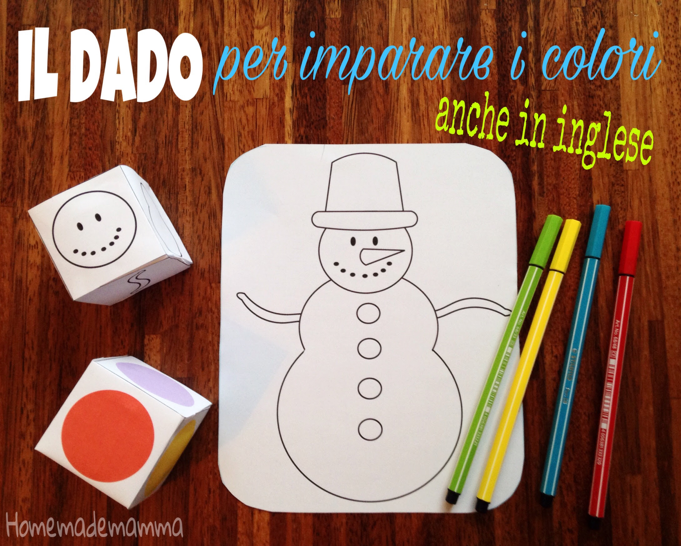gioco natale per imparare i colori inglese homemademamma