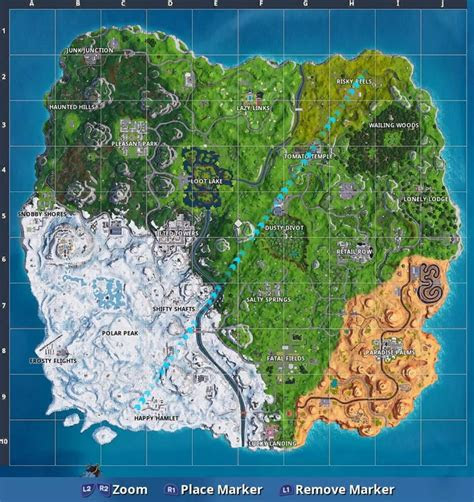 fortnite season  map  named locations happy hamlet