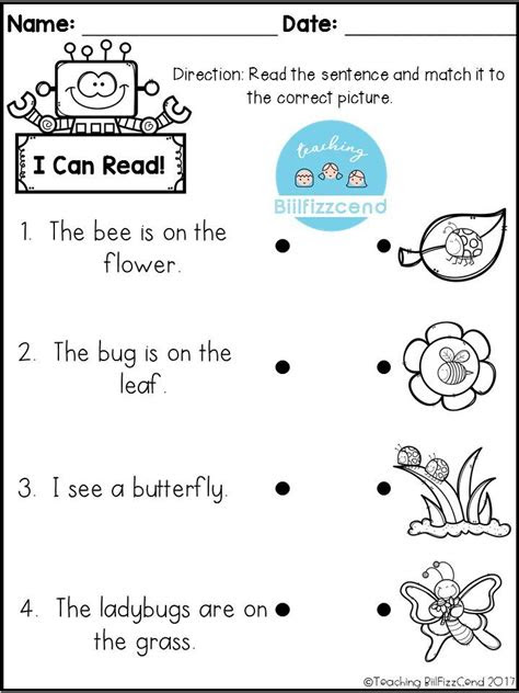  preschool reading sentences worksheets dorothy james reading worksheets