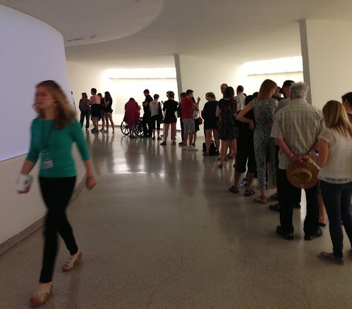 The line at the Turrell exhibit, Guggenheim Museum