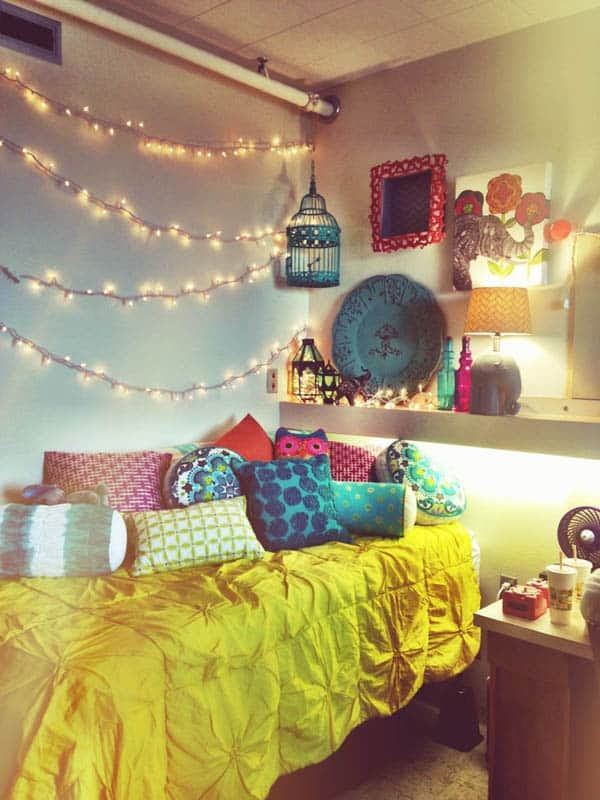 66 Inspiring ideas for Christmas lights in the bedroom
