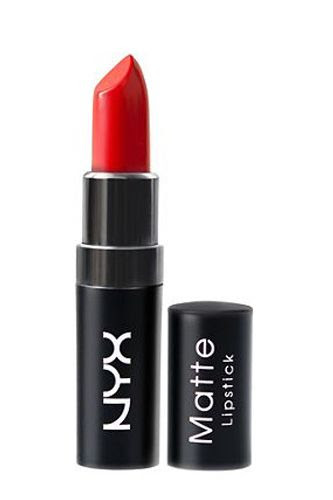 How To Find The Perfect Red Without Sacrificing Your Lunch  #refinery29  NYX Matte Lipstick, Perfect Red