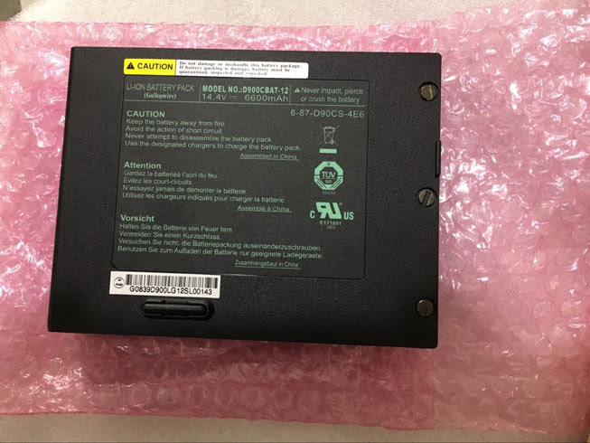 6600mah 14.4V Clevo D900CBAT-12 Batterie