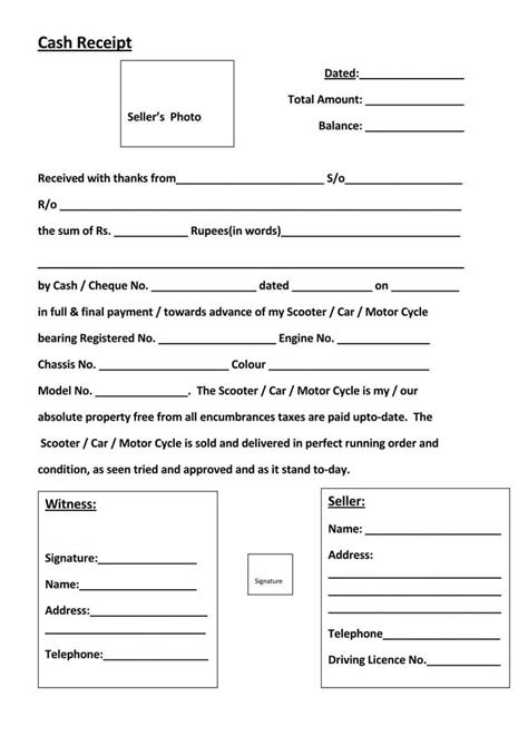 17 Free Cash Receipt Templates for Excel, Word and PDF