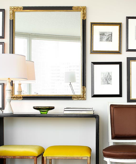 Yellow Velvet Stools - Transitional - entrance/foyer - Michael ...