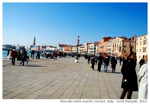 Venice walking tour, for San Pietro, Italy - images by Sunil Deepak