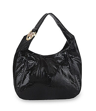 kors michael michael kors patent python fulton shoulder tote bag ...