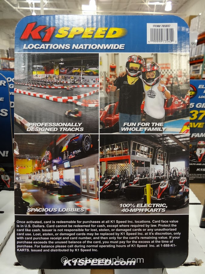 K1 Speed Discounted Gift Cards